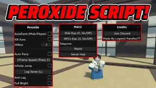 Peroxide Script GUI / Hack (AUTO EAT, AUTOFARM, AUTO PARRY, AND MORE) *PASTEBIN*