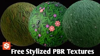 FREE PBR Stylized Textures | Stylized Grass Seamless PBR Materials | Free textures in High Quality