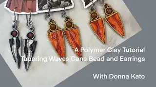 A Polymer Clay Tutorial/Studio Session: Tapering Waves, Beads and Earrings!