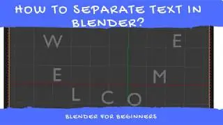 How to separate text in blender | Blender for Beginners