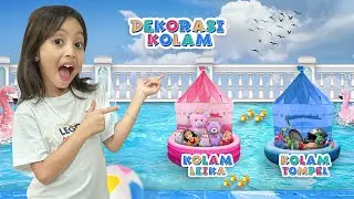 DEKORASI KAMAR DI ATAS KOLAM RENANG!! LEIKA VS TOMPEL! SERUNYA BIKIN PENGEN IKUT NYEBUR 😱💦
