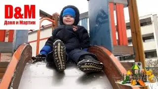 Даня и Мартин отправились на горку. Финляндия.