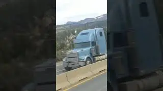 Driving through Montana mountain