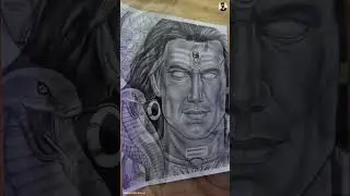 Drawing ✍️ | Lord Shiva, Mahakal 💀🥰🙏 | Short Video | Kishan Gupta Arts 