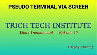 Pseudo terminal (tty) via Screen  command - Linux Fundamentals - Episode 10