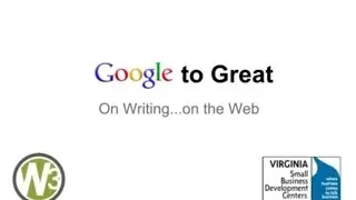 On Writing...on the Web - Google Docs Documents