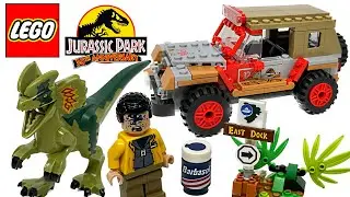 LEGO Jurassic Park Dilophosaurus Ambush Review! 2023 Set 76958!