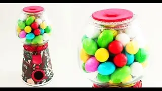 Functional / Working GUMBALL MACHINE - DIY - simplekidscrafts - simplekidscrafts