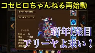【サマナーズウォー】＃1  コセヒロちゃんねる再始動　アリーヤ狙って新年初召喚！