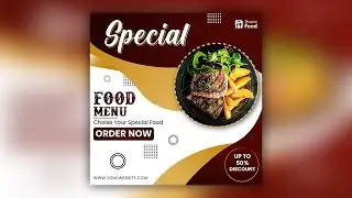 Food Menu Social Media Post Design | food banner design