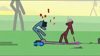 Supreme Duelist Stickman Animation : Cards vs Arm Cannon vs Axe