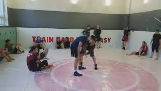 Вольная борьба. Захват руки сбоку, проход в ноги