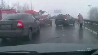 ДТП на Киевском шоссе. Массовая авария | 26.02.2015