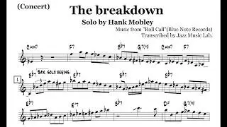 (Concert)Hank Mobley Solo Transcription 