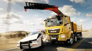 Running From Police In The BEST BeamNG Truck Mod EVER