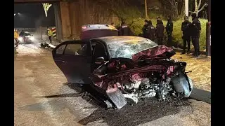 DRUNK AND UNLICENSED DRIVER FLEEING FROM POLICE CAUSES ACCIDENT: 2 INJURED