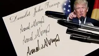 [ASMR] Donald Trump Signature Practice