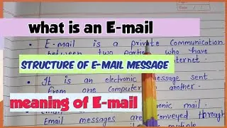 what is E-mail || full explanation of e-mail || Structure of email message || E-mail address
