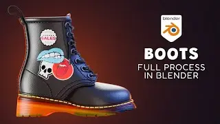 Modeling and Texturing Boots in Blender 4.2 | Full process