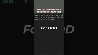 Split @ List x 2 Parts | List Comprehension with Filtering #coding #programming #pythonforbeginners