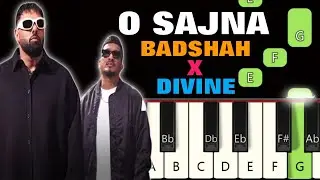 O Sajna - Badshah X Divine 🔥 | Piano tutorials | Piano Notes | Piano Online #pianotimepass #osajna