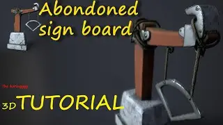 stylized sign board ||  Tutorial || Maya || z brush || substance painter #3dart