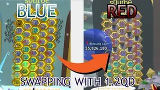 SWAPPING FROM BLUE TO RED HIVE WITH 1.2QD | Bee Swarm Simulator