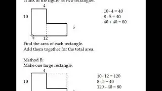 L-shaped figure area