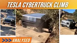 Tesla Cybertruck Climb : Analysed & Compared F-150, Rivian