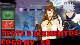 TESTE DOS 5 ELEMENTOS | FOGO NV 50 - NARUTO ONLINE