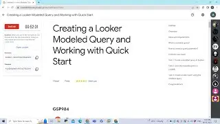Creating a Looker Modeled Query and Working with Quick Start 