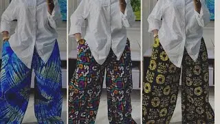 How to make Trendy Ankara Baggy pant with Elastic band and rope
