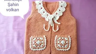 DANTEL YAKALI BEBEK YELEK YAPIMI