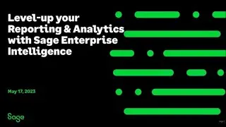 Improve reporting and analytics with Sage Enterprise Intelligence