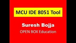 MCU 8051 IDE TOOL