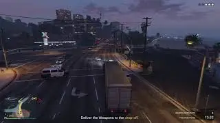 Semi truck vs poles (GTA V)