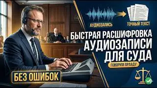 Quick transcription of audio recordings for court (error-free)