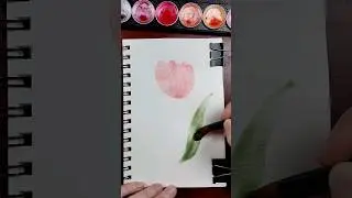 🏃‍♀️💨 SPEEDY TIP: Use a heat gun (or blow dryer) between petals! 🌸 #watercolor #tutorial #dailyart