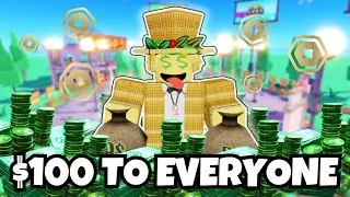 Donating 100 Robux To All Viewers! | Pls Donate