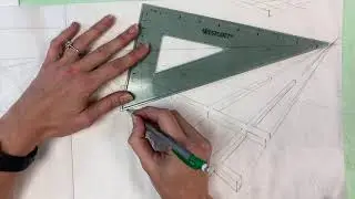 perspective painting 2 point grid and box demo