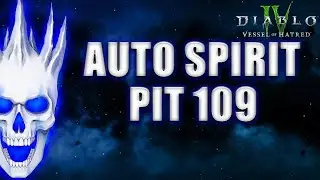 Auto Spirit Necro Pit 109 Clear | Diablo 4 Necromancer Season 6 Build #skulm #diablo4 #necromancer