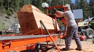 In All My Years Sawmilling I've Never Done THIS Before | Ancient Cedar Log Too Big for Sawmill