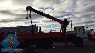 Бортовой Камаз-43118 с КМУ Kanglim KS2056H и буровой навеской