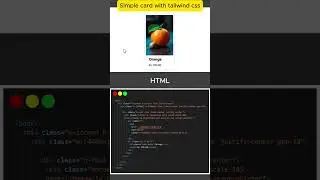 How to create a simple card with tailwind CSS. 🚀 