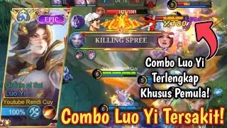 COMBO 2x STUN LUO YI | SEKALI COMBO PASTI MATI! TUTORIAL COMBO LUO YI - BUILD LUO YI TERSAKIT - MLBB