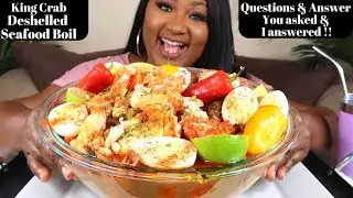 KING CRAB  + LOBSTER DESHELLED SEAFOOD BOIL MUKBANG