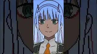 ZERO TWO Pixel Art in MINECRAFT 