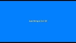 Auto String in Civil 3D