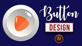 Game UI Button Design in Adobe Illustrator - 3D Button - Glossy Play Button