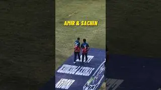 Amir Hussain Batting With Sachin Tendulkar 😱 In ISPL Inauguration Match 